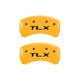MGP 4 Caliper Covers Engraved Front Acura Engraved Rear TLX Yellow finish black ch thumbnail 9