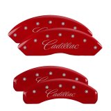MGP 4 Caliper Covers Engraved Front & Rear MGP Red finish silver ch thumbnail 5