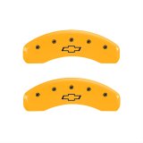 MGP 4 Caliper Covers Engraved Front & Rear Bowtie Yellow finish black ch thumbnail 2