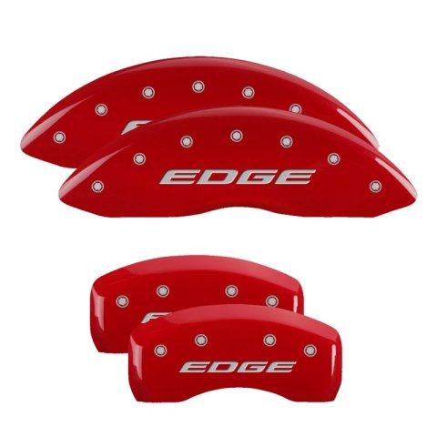 MGP 4 Caliper Covers Engraved Front & Rear EDGE/2015 Red finish silver ch thumbnail 4