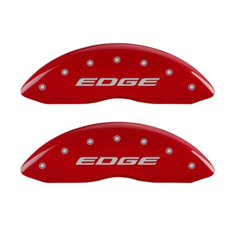 MGP 4 Caliper Covers Engraved Front & Rear EDGE/2015 Red finish silver ch thumbnail 5