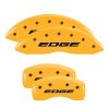 MGP 4 Caliper Covers Engraved Front & Rear EDGE/2015 Yellow finish black ch thumbnail 7