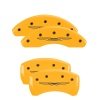 MGP 4 Caliper Covers Engraved Front & Rear Style 2/Chrysler Wing Yellow finish black ch thumbnail 8