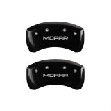 MGP 4 Caliper Covers Engraved Front & Rear MOPAR Black finish silver ch thumbnail 1