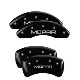 MGP 4 Caliper Covers Engraved Front & Rear MOPAR Black finish silver ch thumbnail 7