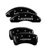 MGP 4 Caliper Covers Engraved Front & Rear MOPAR Black finish silver ch thumbnail 3