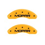 MGP 4 Caliper Covers Engraved Front & Rear MOPAR Yellow finish black ch thumbnail 5