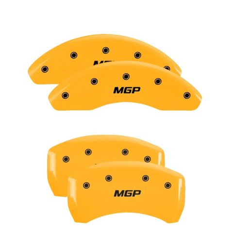 MGP 4 Caliper Covers Engraved Front & Rear MGP Yellow finish black ch thumbnail 4