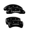 MGP 4 Caliper Covers Engraved Front & Rear MOPAR Black finish silver ch thumbnail 5