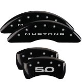 MGP 4 Caliper Covers Engraved Front 2015/Mustang Engraved Rear 2015/50 Black finish silver ch thumbnail 3