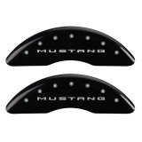MGP 4 Caliper Covers Engraved Front 2015/Mustang Engraved Rear 2015/50 Black finish silver ch thumbnail 6