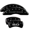 MGP 4 Caliper Covers Engraved Front 2015/Mustang Engraved Rear 2015/50 Black finish silver ch thumbnail 7