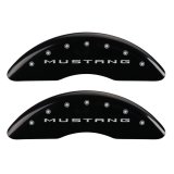MGP 4 Caliper Covers Engraved Front 2015/Mustang Engraved Rear 2015/Bar & Pony Black fnsh silver ch thumbnail 7