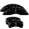 MGP 4 Caliper Covers Engraved Front & Rear Tiffany Snake Black finish silver ch thumbnail 8