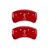 MGP 4 Caliper Covers Engraved Front & Rear Tiffany Snake Red finish silver ch thumbnail 2