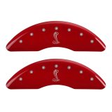 MGP 4 Caliper Covers Engraved Front & Rear Tiffany Snake Red finish silver ch thumbnail 7