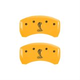 MGP 4 Caliper Covers Engraved Front & Rear Tiffany Snake Yellow finish black ch thumbnail 2
