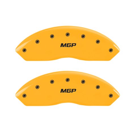 MGP 4 Caliper Covers Engraved Front & Rear MGP Yellow finish black ch thumbnail 6