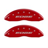 MGP 4 Caliper Covers Engraved Front & Rear EDGE/2015 Red finish silver ch thumbnail 1