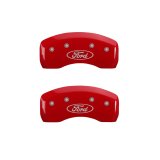 MGP 4 Caliper Covers Engraved Front & Rear Oval logo/Ford Yellow finish black ch thumbnail 9