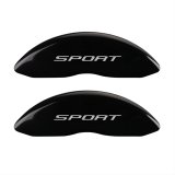 MGP 4 Caliper Covers Engraved Front & Rear No Bolts/Sport 2015 Black finish silver ch thumbnail 1