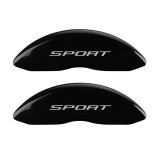 MGP 4 Caliper Covers Engraved Front & Rear No Bolts/Sport 2015 Black finish silver ch thumbnail 3