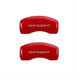MGP 4 Caliper Covers Engraved Front & Rear No Bolts/Sport 2015 Red finish silver ch thumbnail 2