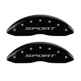 MGP 4 Caliper Covers Engraved front & Rear 2015/Sport Black finish silver ch thumbnail 1