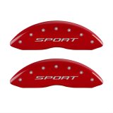 MGP 4 Caliper Covers Engraved front & Rear 2015/Sport Red finish silver ch thumbnail 1