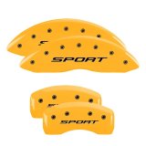 MGP 4 Caliper Covers Engraved front & Rear 2015/Sport Yellow finish black ch thumbnail 3
