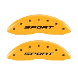 MGP 4 Caliper Covers Engraved front & Rear 2015/Sport Yellow finish black ch thumbnail 5