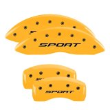 MGP 4 Caliper Covers Engraved front & Rear 2015/Sport Yellow finish black ch thumbnail 6