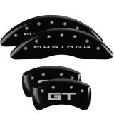 MGP 4 Caliper Covers Engraved Front 2015/Mustang Engraved Rear 2015/GT Black finish silver ch thumbnail 5
