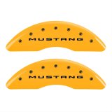MGP 4 Caliper Covers Engraved Front 2015/Mustang Engraved Rear 2015/GT Yellow finish black ch thumbnail 1