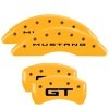 MGP 4 Caliper Covers Engraved Front 2015/Mustang Engraved Rear 2015/GT Yellow finish black ch thumbnail 8