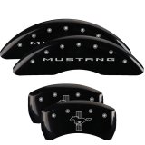 MGP 4 Caliper Covers Engraved Front 2015/Mustang Engraved Rear 2015/Bar & Pony Black fnsh silver ch thumbnail 3