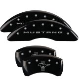 MGP 4 Caliper Covers Engraved Front 2015/Mustang Engraved Rear 2015/Bar & Pony Black fnsh silver ch thumbnail 4