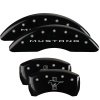MGP 4 Caliper Covers Engraved Front 2015/Mustang Engraved Rear 2015/Bar & Pony Black fnsh silver ch thumbnail 8