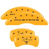 MGP 4 Caliper Covers Engraved Front 2015/Mustang Engraved Rear 2015/Bar & Pony Yellow fnsh black ch thumbnail 3