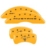 MGP 4 Caliper Covers Engraved Front 2015/Mustang Engraved Rear 2015/Bar & Pony Yellow fnsh black ch thumbnail 4