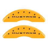 MGP 4 Caliper Covers Engraved Front 2015/Mustang Engraved Rear 2015/Bar & Pony Yellow fnsh black ch thumbnail 5