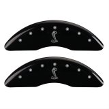 MGP 4 Caliper Covers Engraved Front & Rear Tiffany Snake Black finish silver ch thumbnail 1