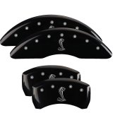 MGP 4 Caliper Covers Engraved Front & Rear Tiffany Snake Black finish silver ch thumbnail 3