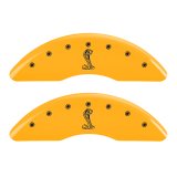 MGP 4 Caliper Covers Engraved Front & Rear Tiffany Snake Yellow finish black ch thumbnail 5