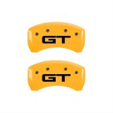 MGP Rear set 2 Caliper Covers Engraved Rear 2015/GT Yellow finish black ch thumbnail 1