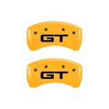 MGP Rear set 2 Caliper Covers Engraved Rear 2015/GT Yellow finish black ch thumbnail 2