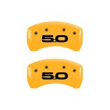 MGP Rear set 2 Caliper Covers Engraved Rear 2015/50 Yellow finish black ch thumbnail 3