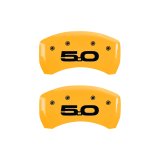 MGP Rear set 2 Caliper Covers Engraved Rear 2015/50 Yellow finish black ch thumbnail 6