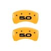 MGP Rear set 2 Caliper Covers Engraved Rear 2015/50 Yellow finish black ch thumbnail 7