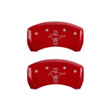 MGP Rear set 2 Caliper Covers Engraved Rear 2015/Bar & Pony Red finish silver ch thumbnail 1